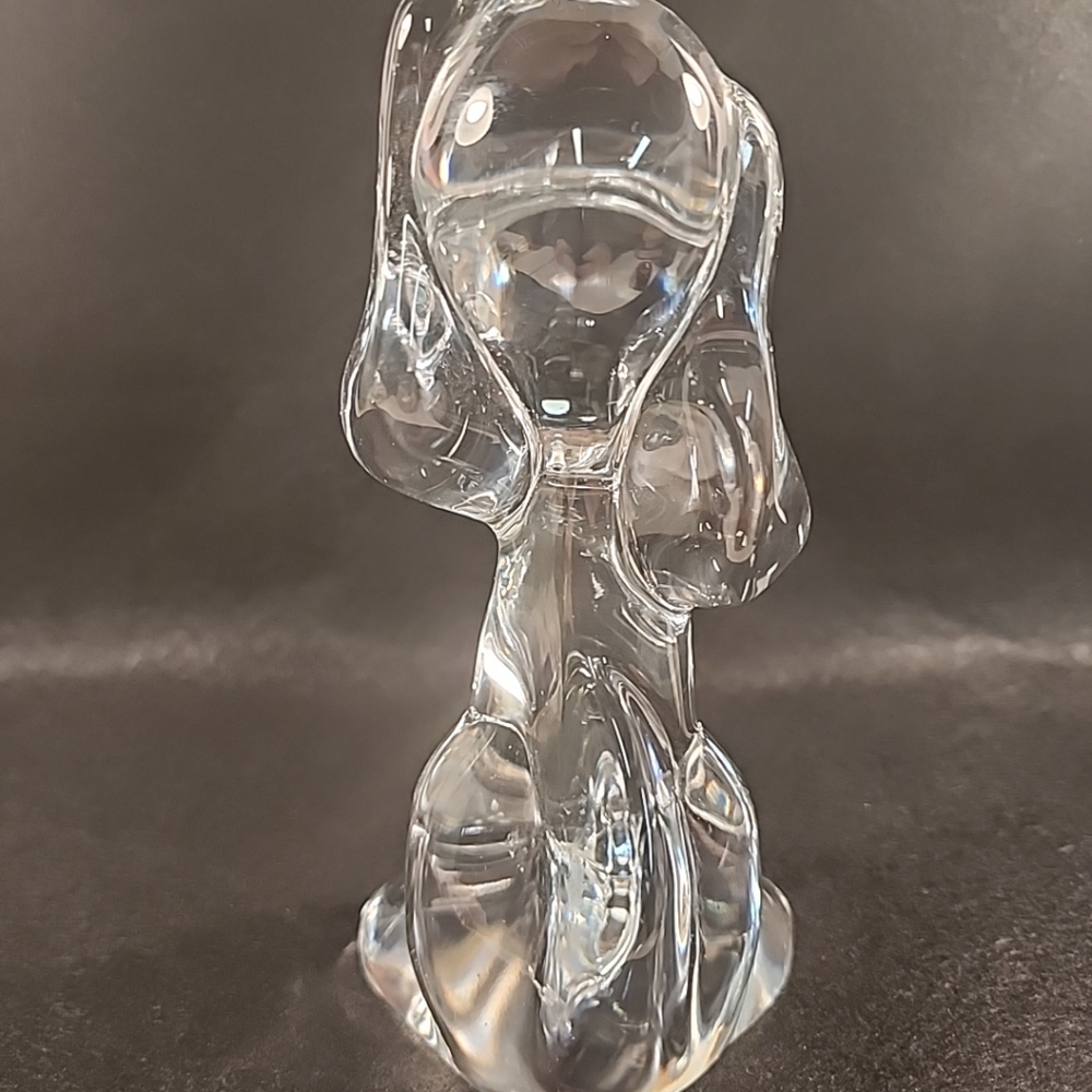 Mikasa Crystal Dog Puppy Paperweight Figurine Classic Friends 6.5" Hound Pup - Picture 3 of 11